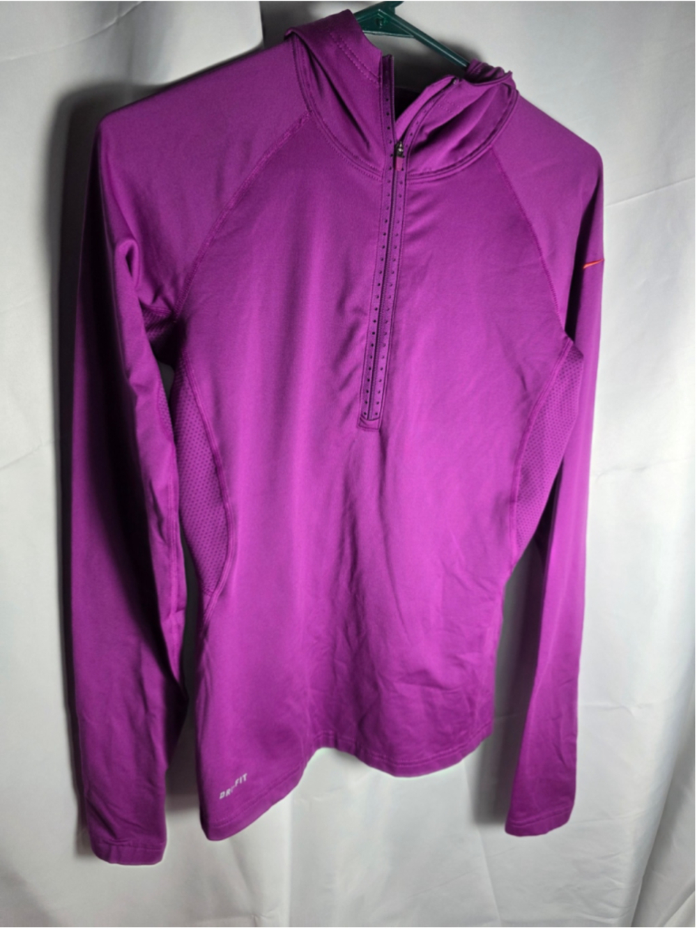 Women's Nike Dri-FIT Purple & Orange Half-Zip Hoodie, Size Small